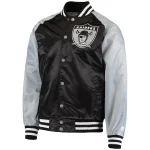 Las Vegas Raiders Lead Off Black/Gray Satin Jacket
