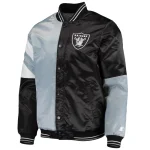 Las Vegas Raiders Leader Grey/Black Satin Jacket