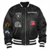 Las vegas raiders ma 1 bomber black jacket