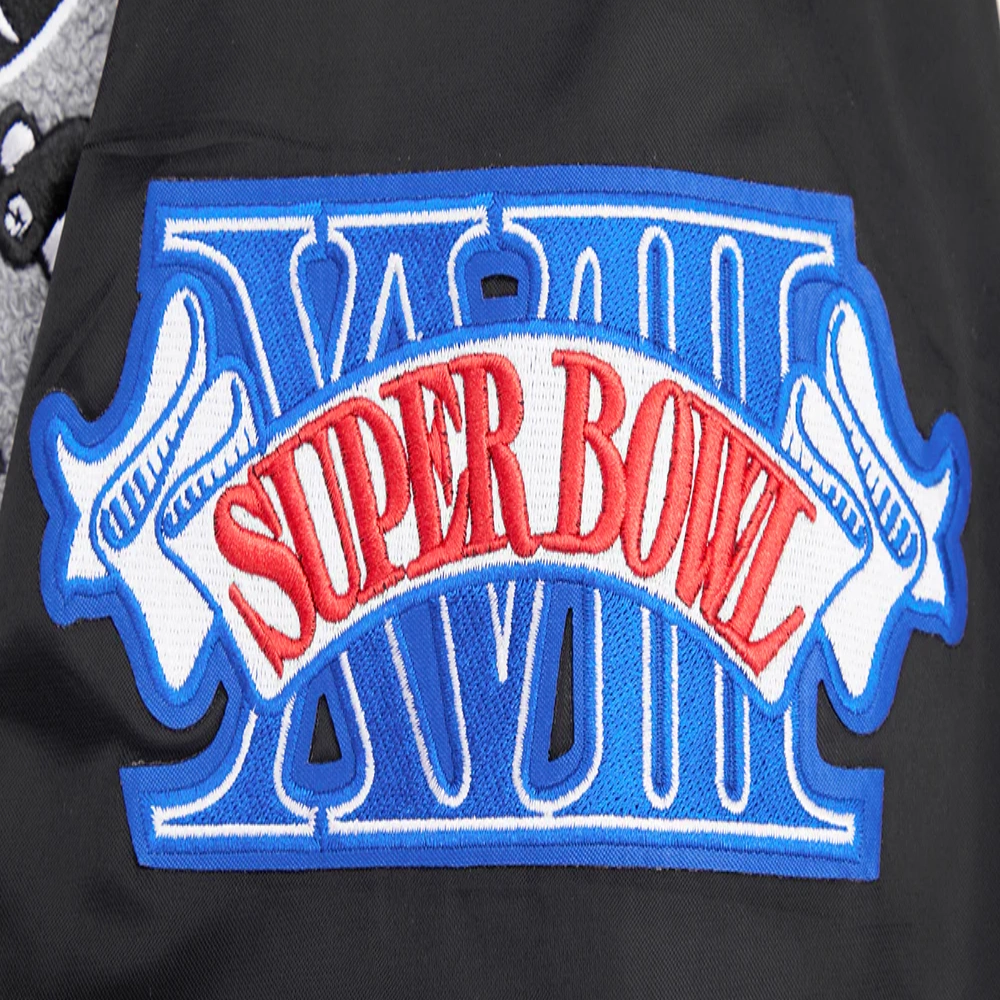 Las vegas raiders mashup full snap satin varsity jacket black