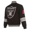 Las vegas raiders striped wool jacket