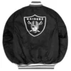 Las vegas raiders x new era ma 1 bomber varsity jacket black 1 1