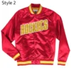 Lightweight houston rockets vintage satin jacket