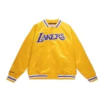 Los Angeles Lakers Hardwood Classics Yellow Satin Jacket