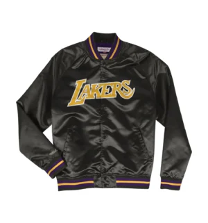 Lightweight satin jacket los angeles lakers 8