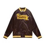 San Diego Padres Lightweight Full-Snap Brown Satin Jacket