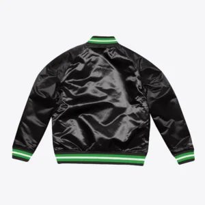Lighweight black satin jacket austin fc