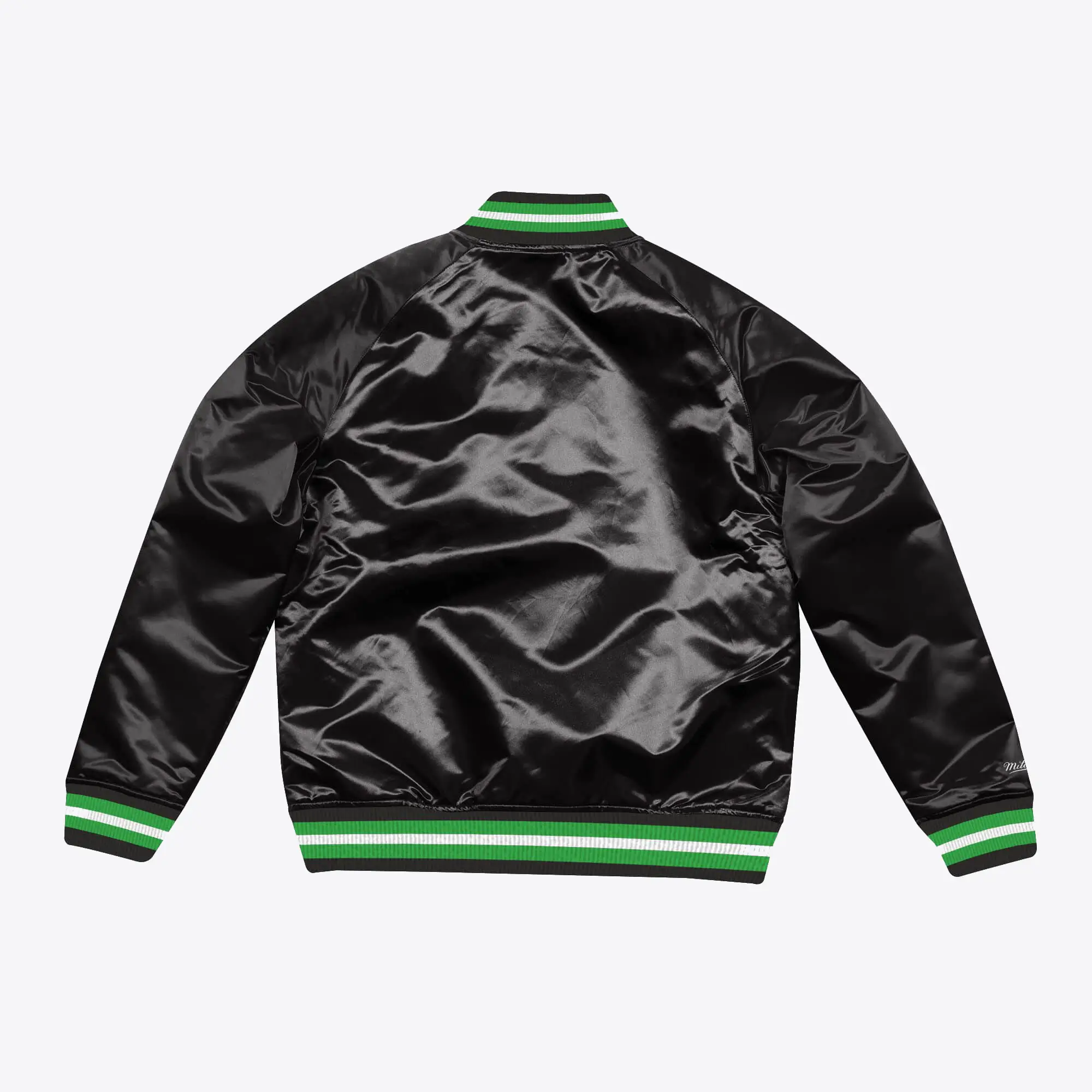 Lighweight black satin jacket austin fc