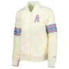 Line up houston oilers cream jacket