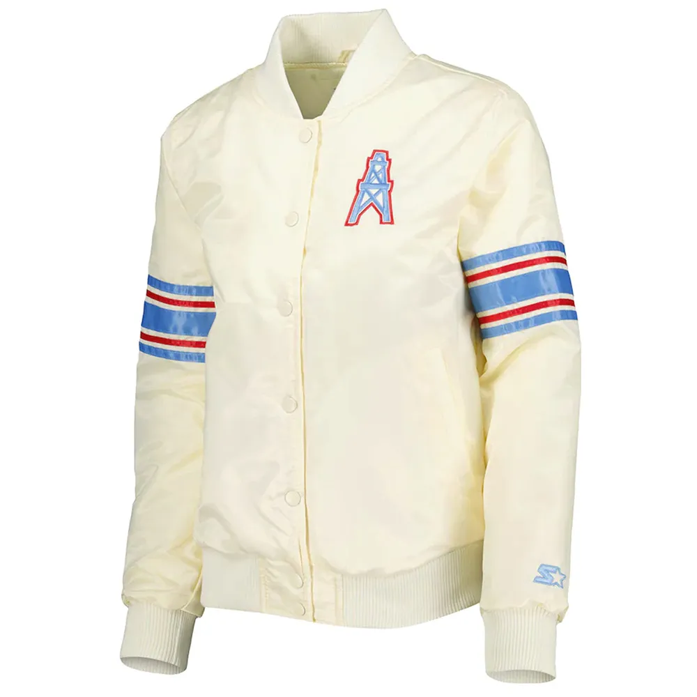 Line up houston oilers cream jacket