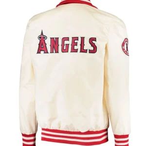 Los angeles angels captain satin varsity jacket cream 1