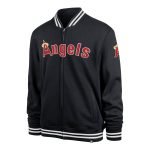 Los Angeles Angels Pro Camden Track Black Cotton Jacket