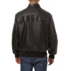 Los angeles angels full leather bomber varsity jacket black 2
