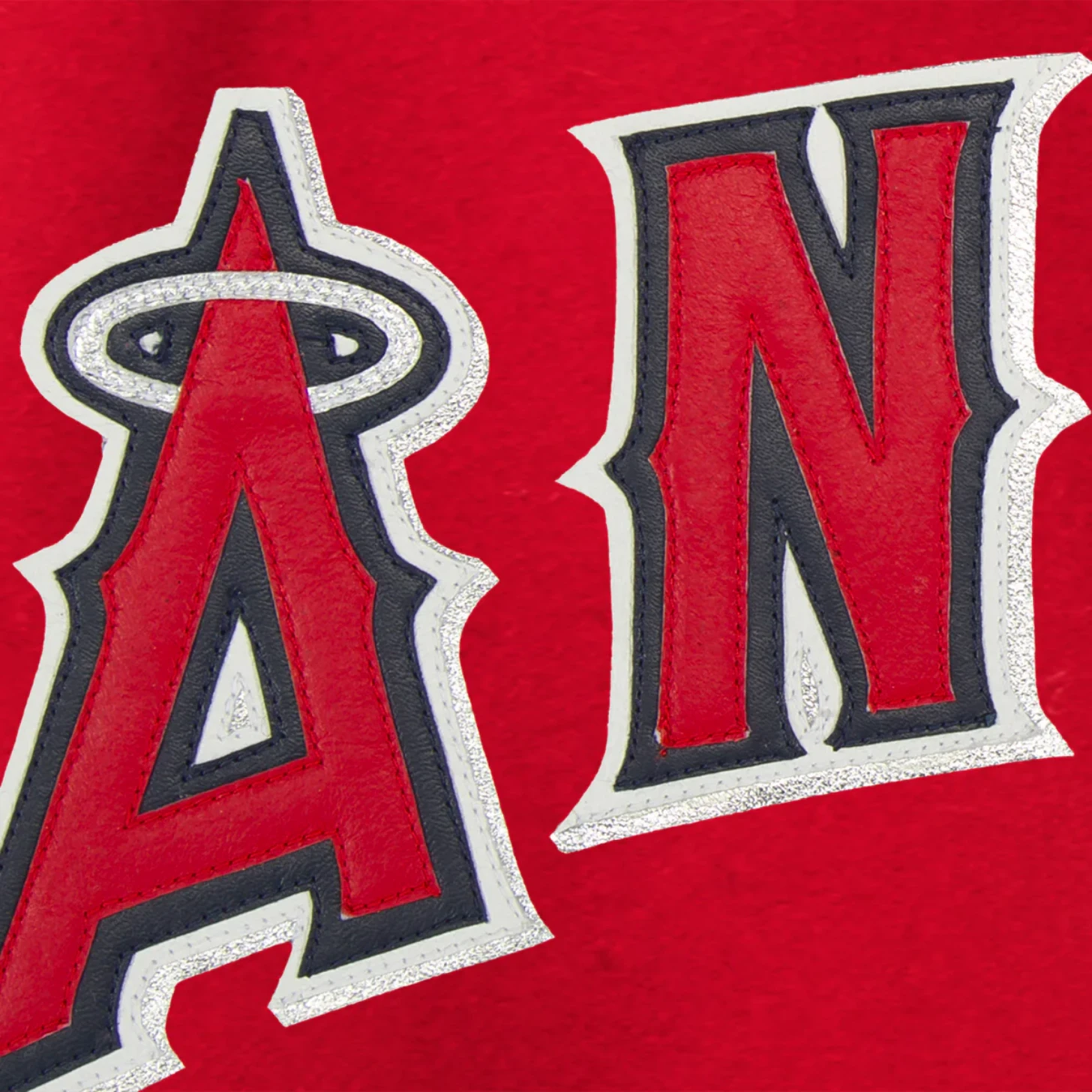 Los angeles angels handcrafted logo wool jacket red 3