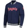 Los angeles angels pack pro camden full zip track varsity jacket navy
