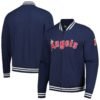 Los angeles angels pack pro camden full zip track varsity jacket navy 2
