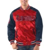 Los angeles angels renegade satin varsity jacket red navy 1
