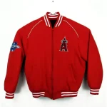 Los Angeles Angels World Series Vintage Red Wool Jacket