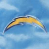 Los angeles chargers enforcer full snap satin varsity jacket blueyellow 1