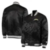 Los angeles chargers locker room satin varsity jacket black 4