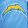 Los angeles chargers pro standard mashup blue satin varsity jacket 7