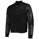 Los Angeles Chargers Triple Black Wool/Leather Jacket