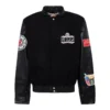 Los angeles clippers full leather varsity jacket black
