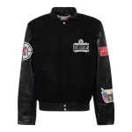 Los Angeles Clippers Black Wool/Leather Varsity Jacket