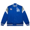 Los angeles dodgers cooperstown full snap satin varsity jacket 3