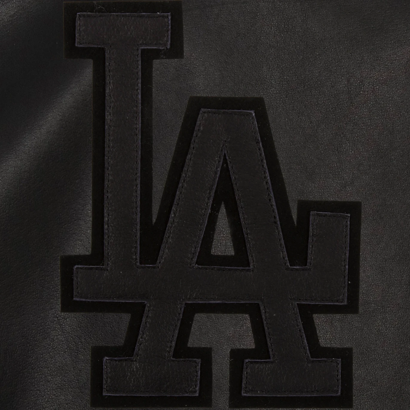 Los angeles dodgers full leather bomber varsity jacket black 3