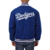 Los angeles dodgers handcrafted logo wool jacket blue 2