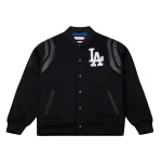 Los Angeles Dodgers Walk The Tunnel Black Wool Varsity Jacket