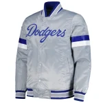 Los Angeles Dodgers Home Game Gray Satin Jacket