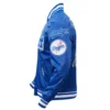 Los angeles dodgers mashup full snap satin varsity jacket blue 6 1
