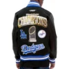 Los angeles dodgers mens world series 2025 wool leather jacket
