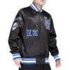 Los angeles dodgers old english full snap satin varsity jacket black 3 processed 1