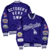 Los angeles dodgers ovo x new era full snap twill jacket 1