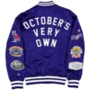 Los angeles dodgers ovo x new era full snap twill satin jacket