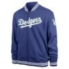 Los angeles dodgers pack pro camden full zip track varsity jacket blue