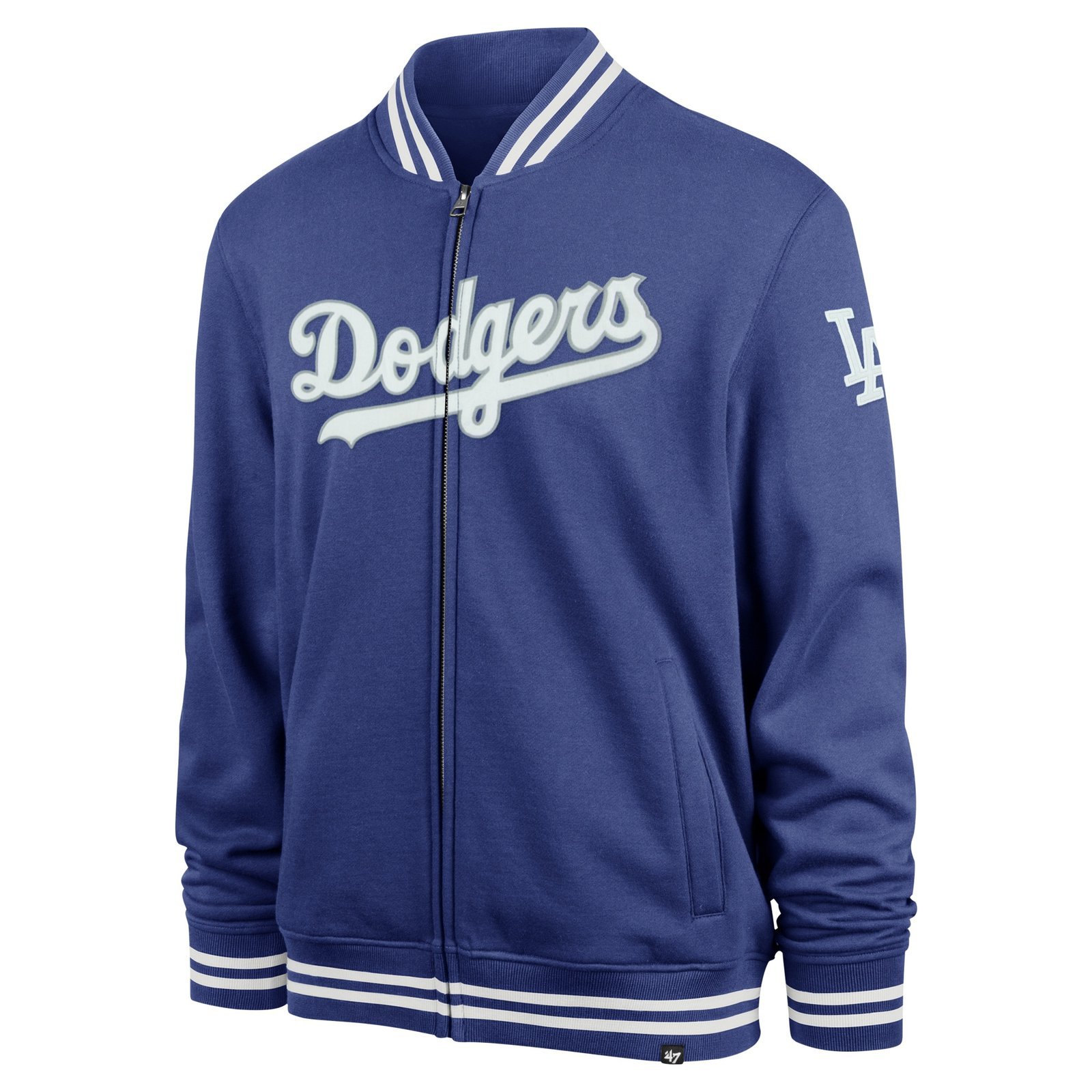Los angeles dodgers pack pro camden full zip track varsity jacket blue