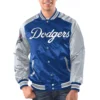 Los angeles dodgers renegade satin varsity jacket blue white 1