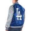 Los angeles dodgers renegade satin varsity jacket blue white