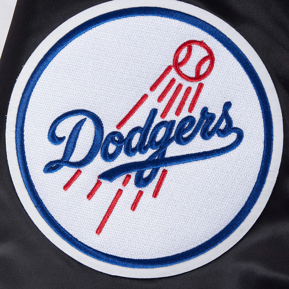 Los angeles dodgers script tail satin varsity jacket black 7