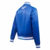 Los angeles dodgers script tail womens rib satin jacket blue 3