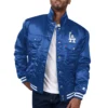Los angeles dodgers silver tab trucker satin varsity jacket blue 1