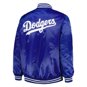 Los angeles dodgers starter patch full snap varsity jacket blue 2