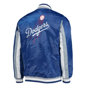 Los angeles dodgers the ace satin varsity jacket blue 2