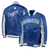 Los angeles dodgers the ace satin varsity jacket blue 4