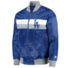 Los angeles dodgers the ambassador satin varsity jacket blue 2