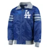 Los angeles dodgers the captain ii satin varsity jacket blue 1